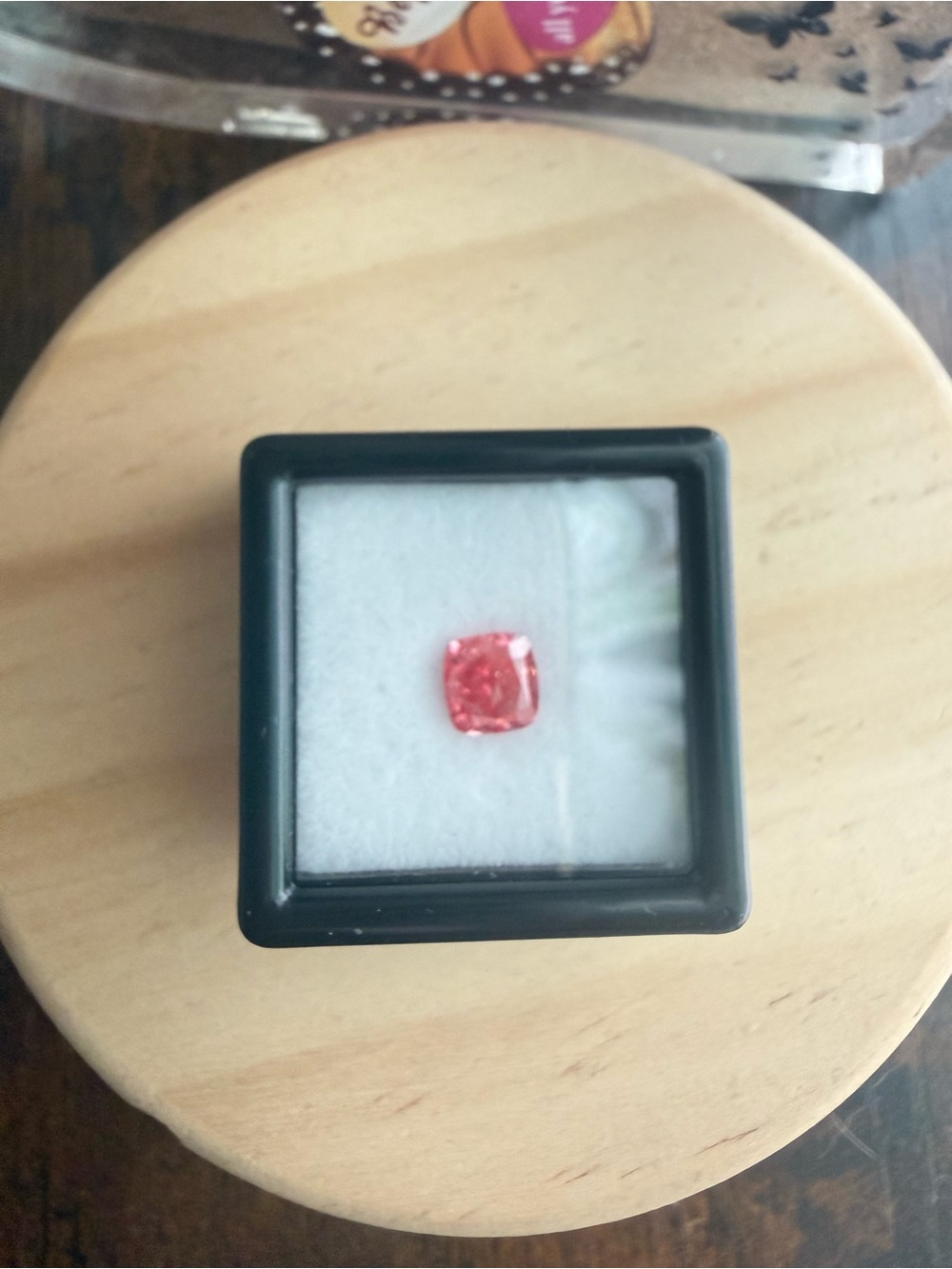 1.05 Carat Cushion-Cut Fancy Vivid Pink IGI Certified Diamond in Display Box